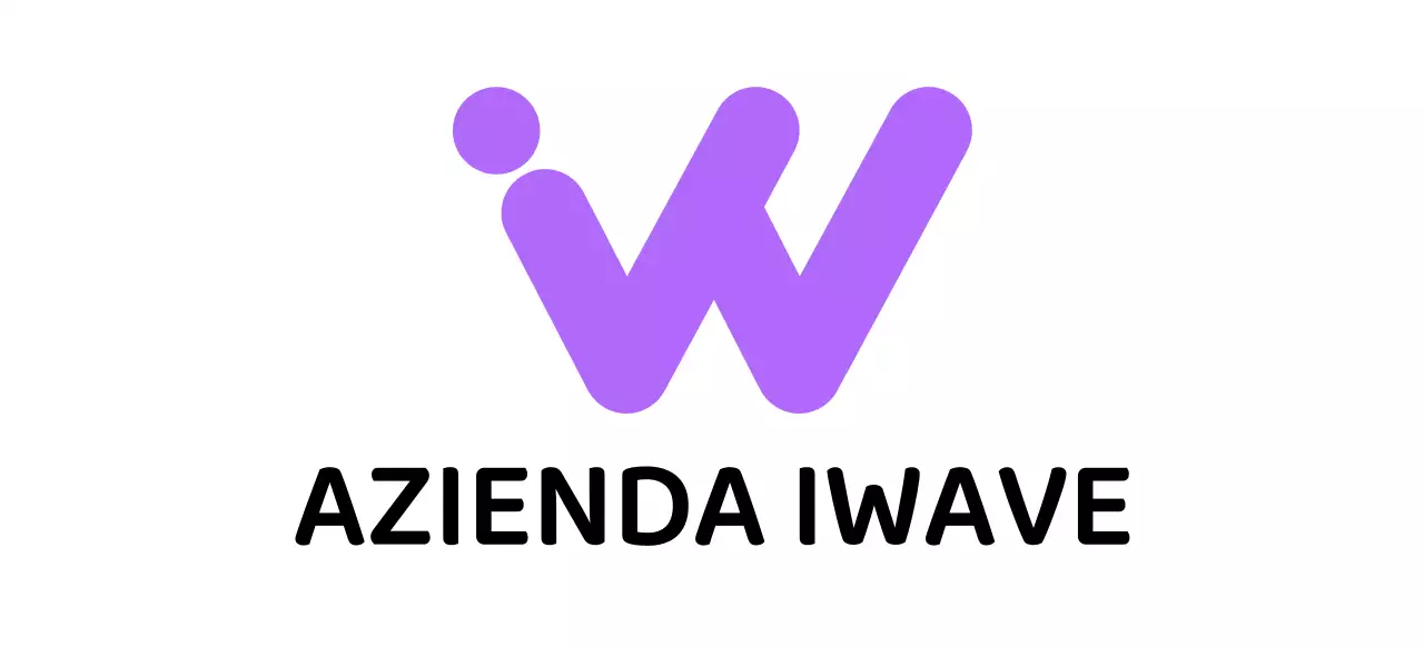 Logo aziendale con un semplice simbolo alfabetico nero