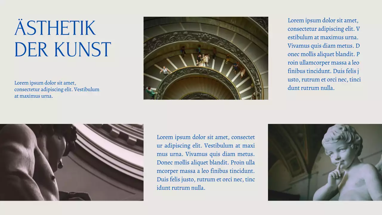 Grau und Blau Elegantes Kunst-Vortragsmaterial