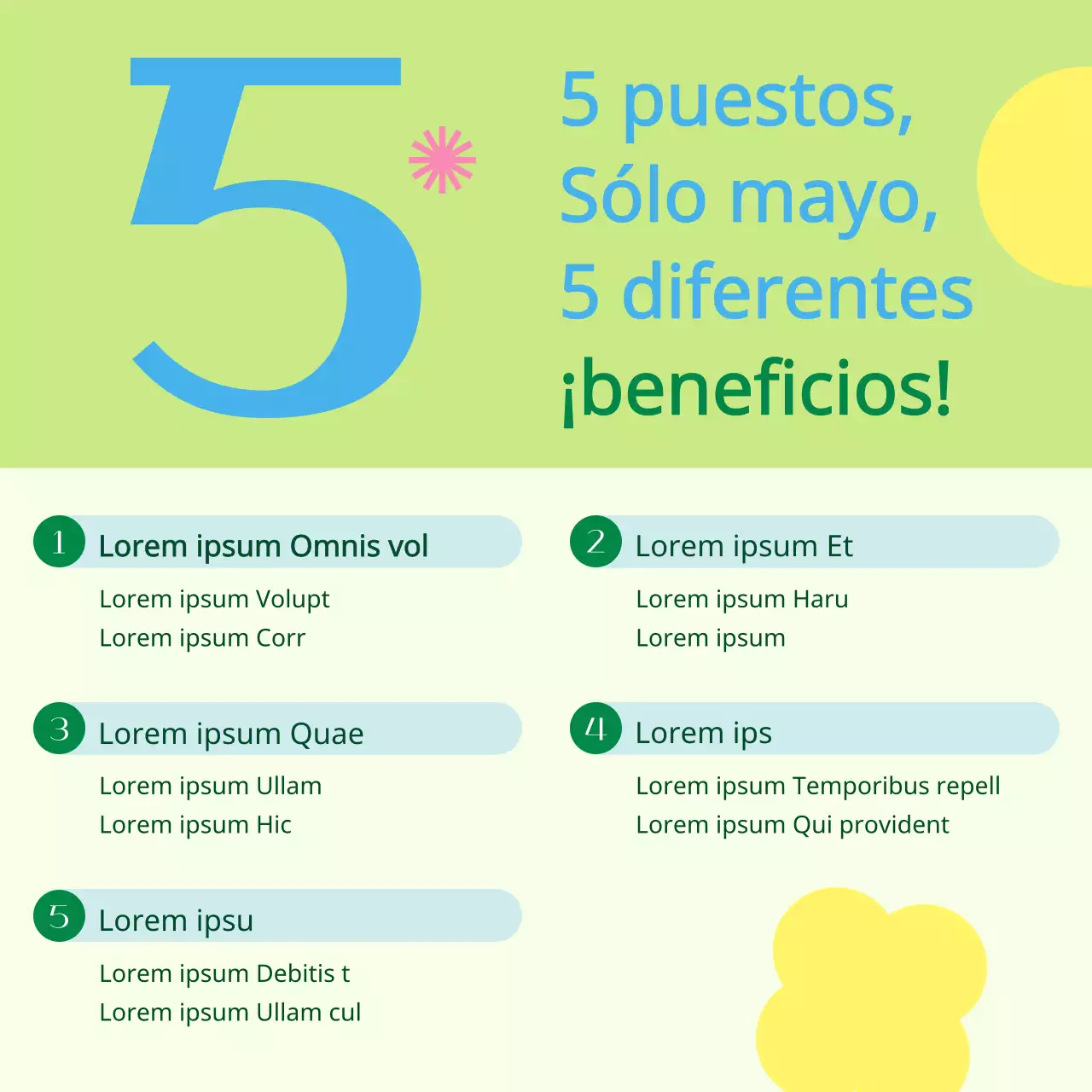 Promocione la venta de regalos del Mes del Hogar Amarillo y Verde