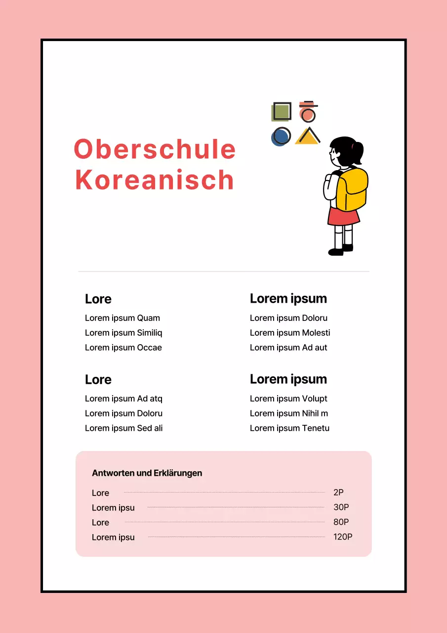 Roter, einfacher, einbändiger High-School-Einband