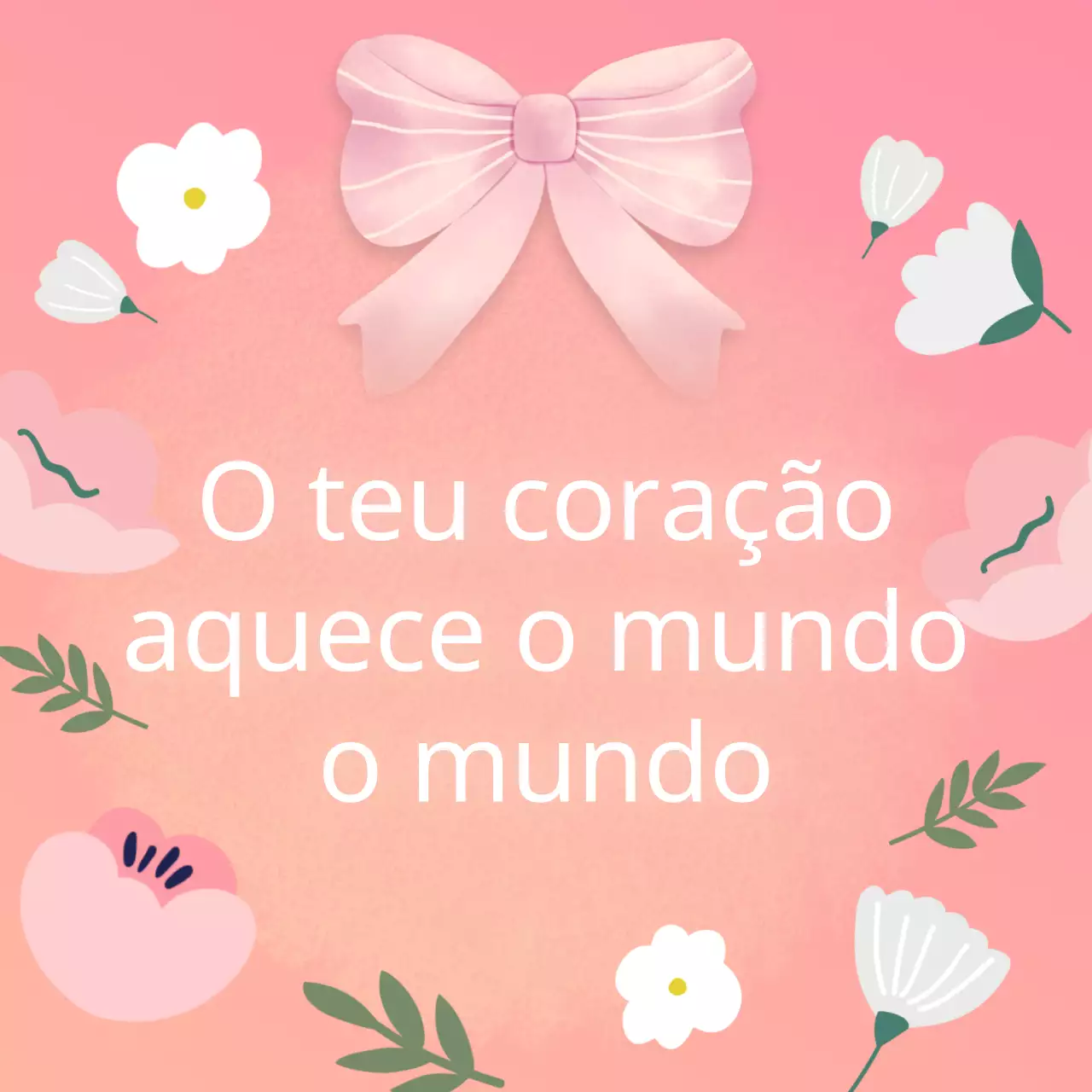 Um simples post de agradecimento rosa e branco para o mês de novembro