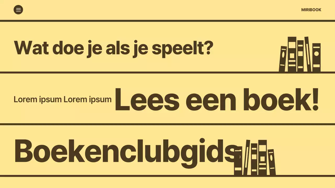 Een minimalistische inschrijfgids voor boekenclubs promoten met een gele achtergrond