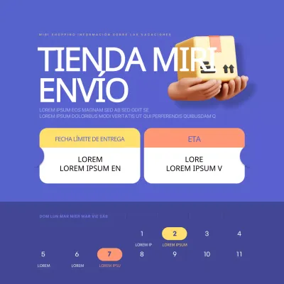 Un sencillo anuncio de entrega del Mes de la Familia en azul y amarillo