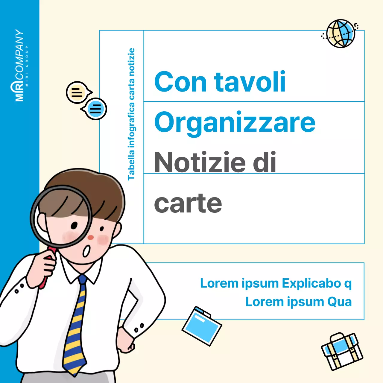 A proposito di CardNews con un tavolo semplice in avorio e azzurro
