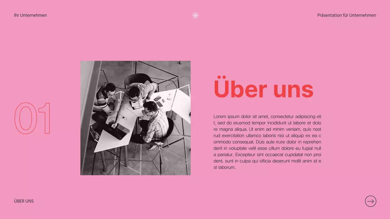 Soft Pink Clean Business Vorstellung des Unternehmens