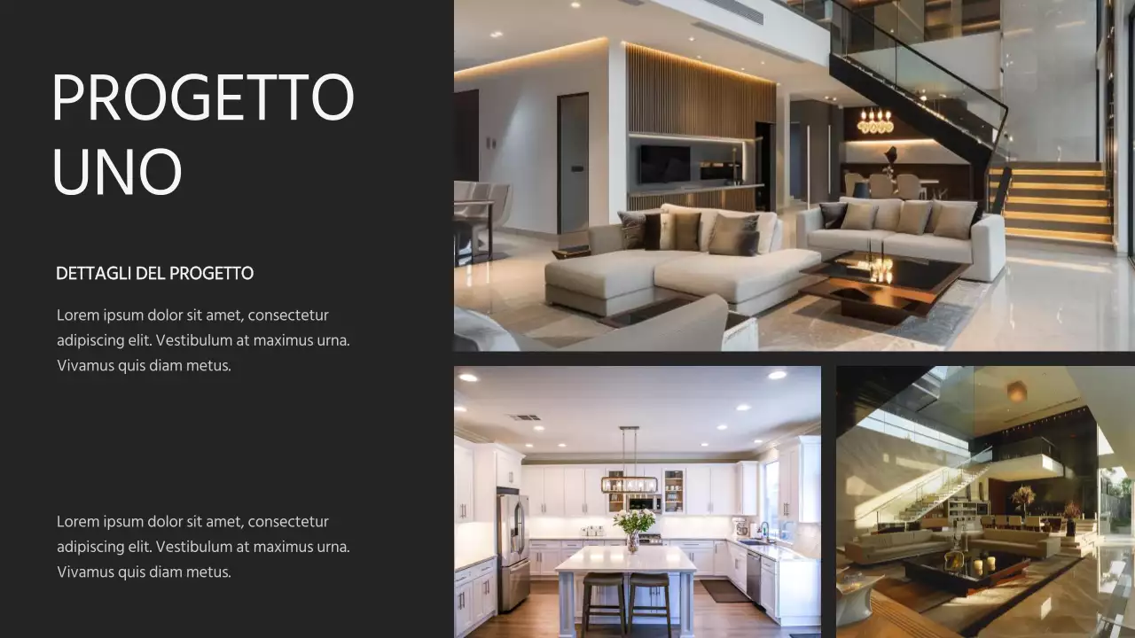 Proposta di ufficio architettonico moderno nero