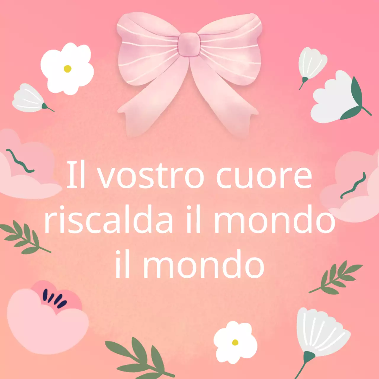 Un semplice post di ringraziamento in rosa e bianco per il mese di novembre