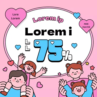 Promouvoir une jolie vente de jouets roses et bleus pour la Journée de l'enfance