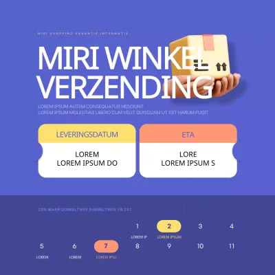 Een eenvoudige blauw met gele Family Month aankondiging