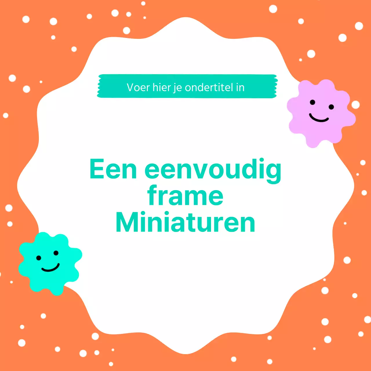 Eenvoudige hoofdminiaturen in chartreuse en hot pink