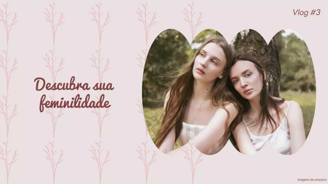 Pink and Brown Elegant Feminity Lifestyle Vlog Promoção