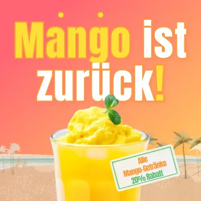 Natürliche saisonale Menüanzeige in Orange