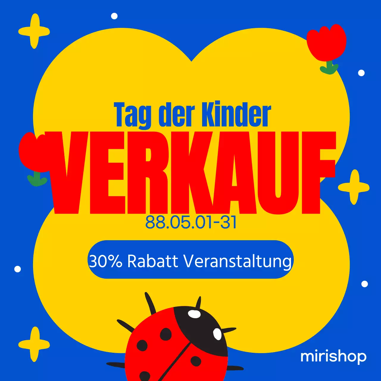 Tropischer Freiverkaufsposten in Gelb und Rosa