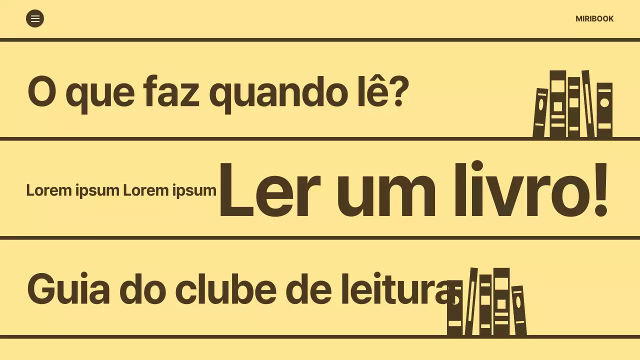Promover um guia minimalista de inscrição no clube de leitura com um fundo amarelo