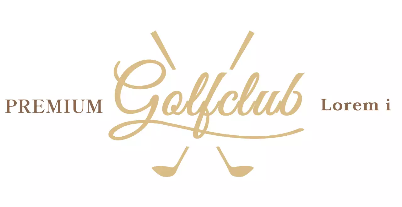 Golfclubs met gouden en bruine handschriften voor een stijlvolle uitstraling