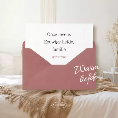 Promoot een vintage sentimentele brief in ivoor en bruin