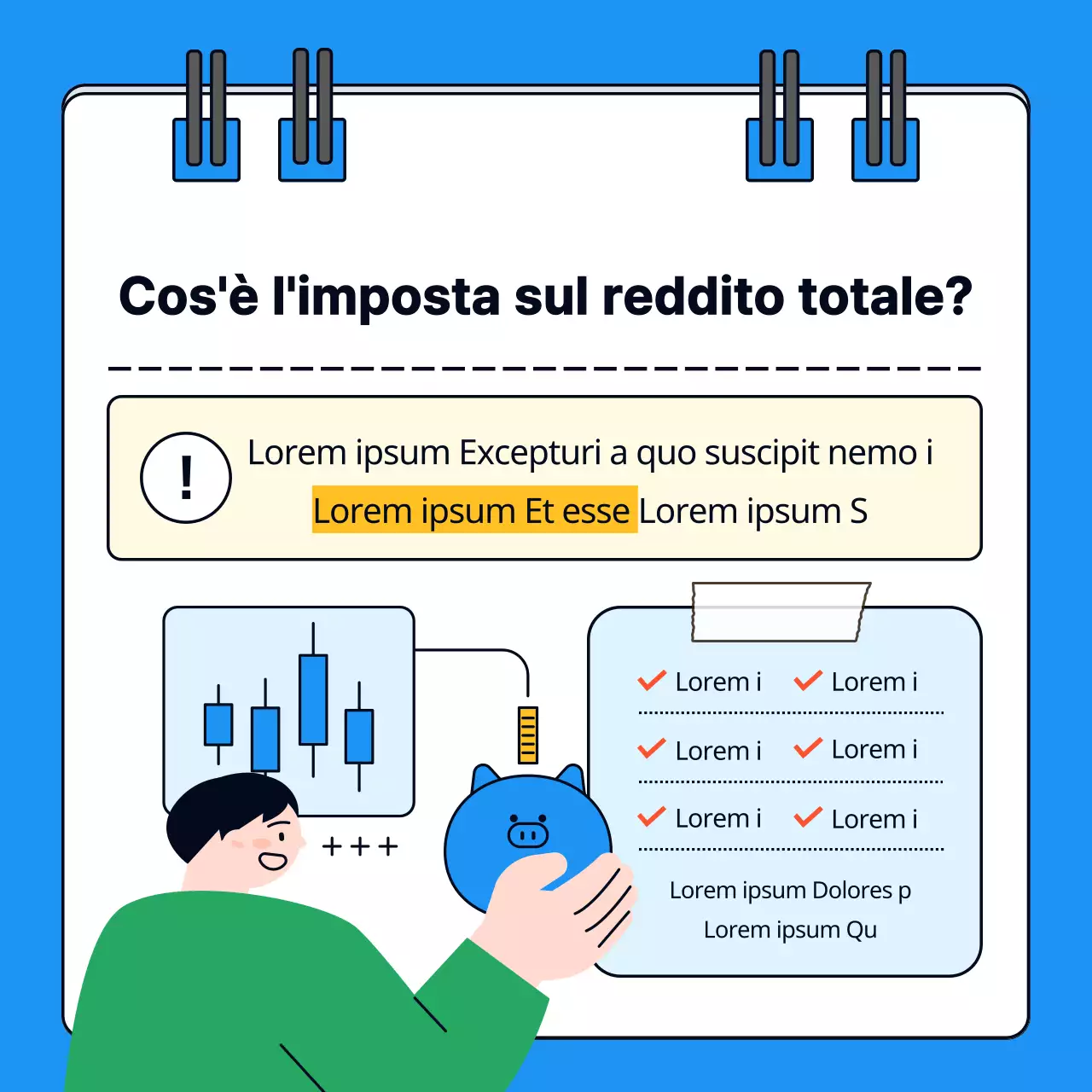 Sulla presentazione di una dichiarazione dei redditi semplice e completa in blu