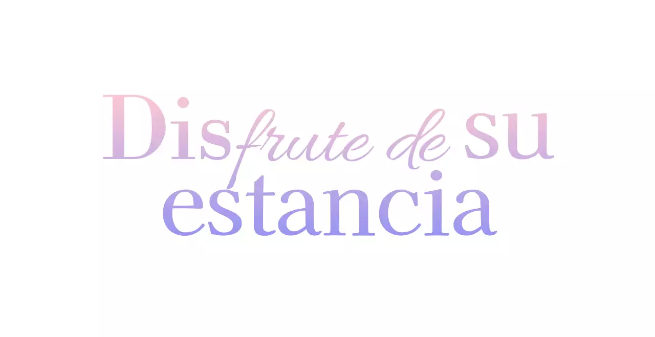 Una agencia de viajes con clase y texto con serifas degradadas