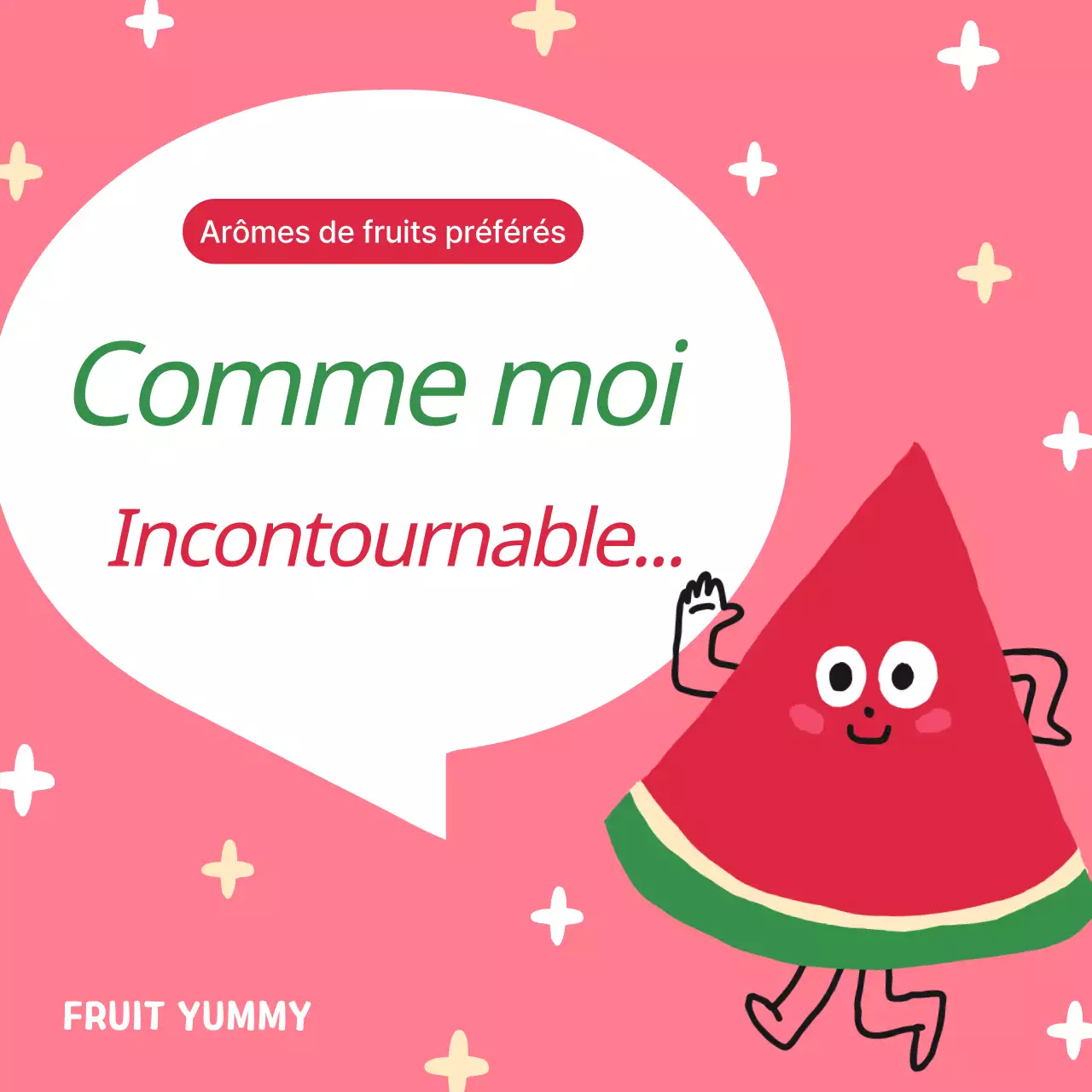 Promouvoir des produits fruitiers simples en orange et rose