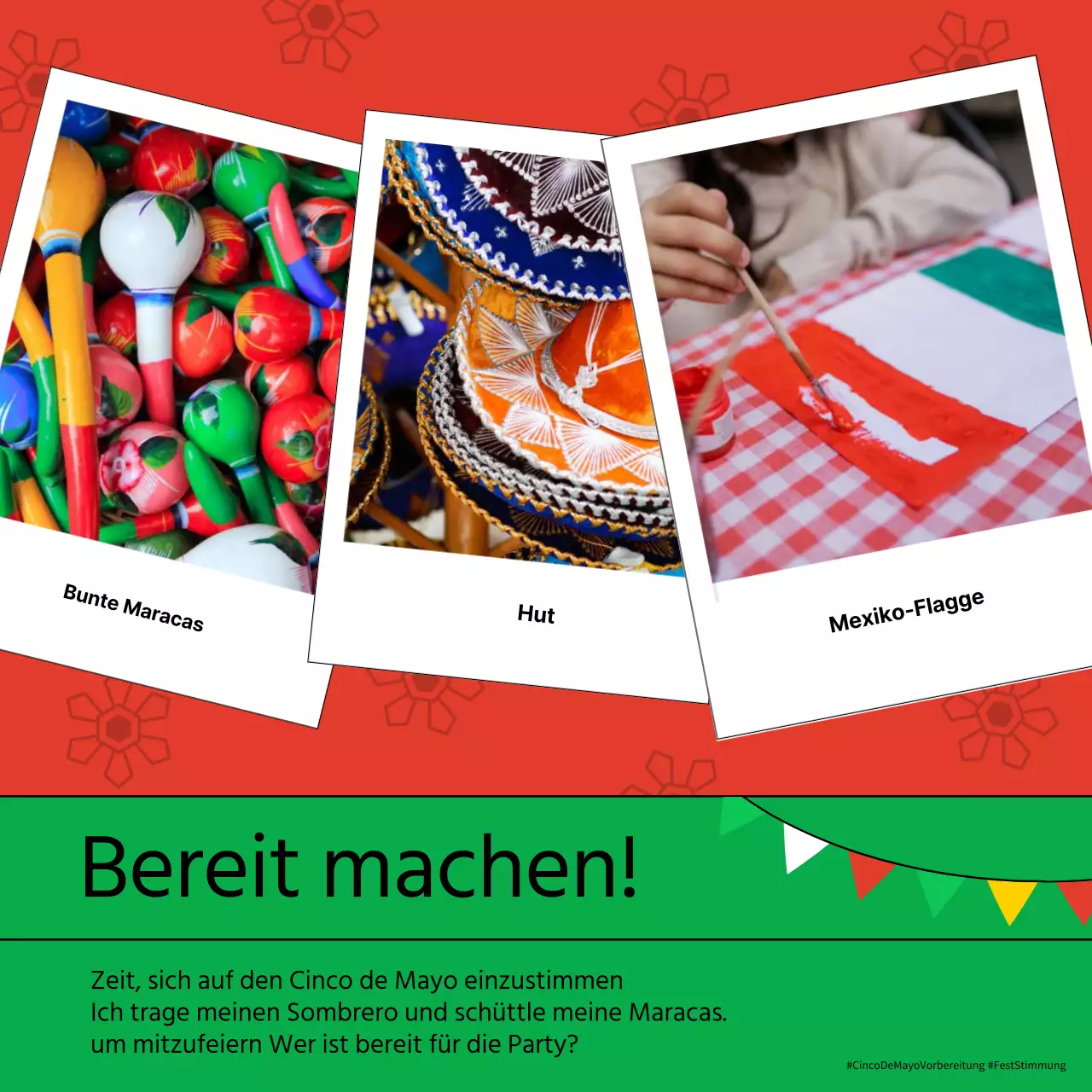 Rot-Grün-Trend Cinco de Mayo-Werbung