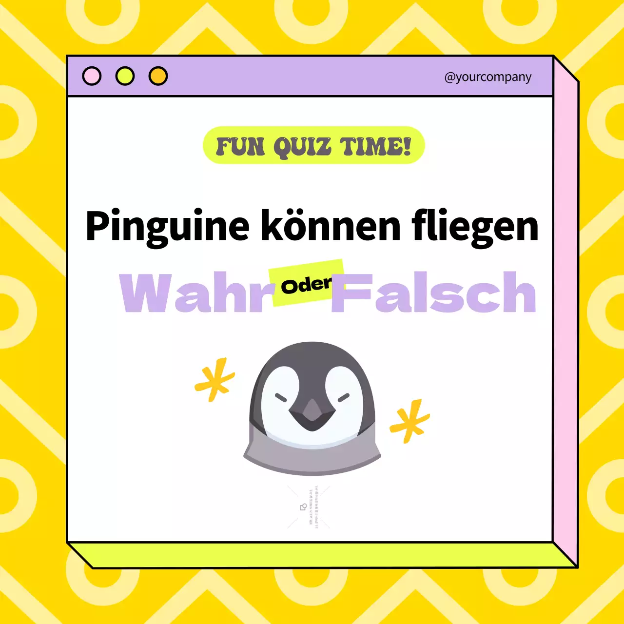 Gelb und Lila Trend Wahr oder Falsch Werbung