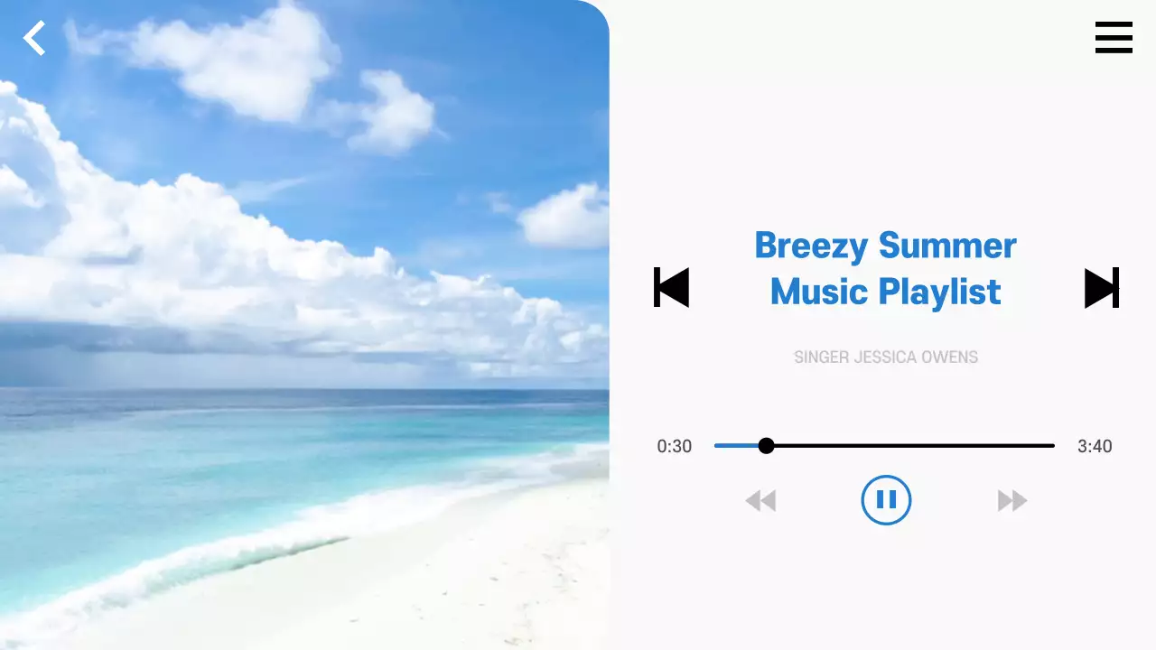 블루 미니멀 뮤직 플레이리스트 유튜브 썸네일