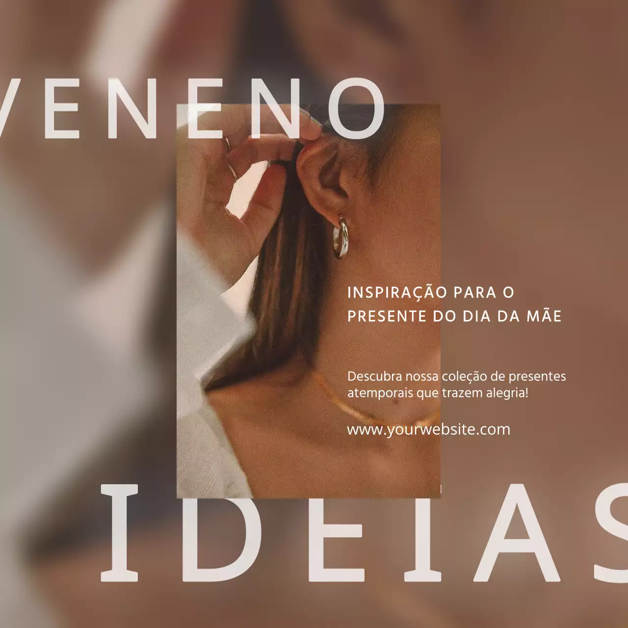 Promoção de ideias de prendas elegantes para o Dia da Mãe em castanho