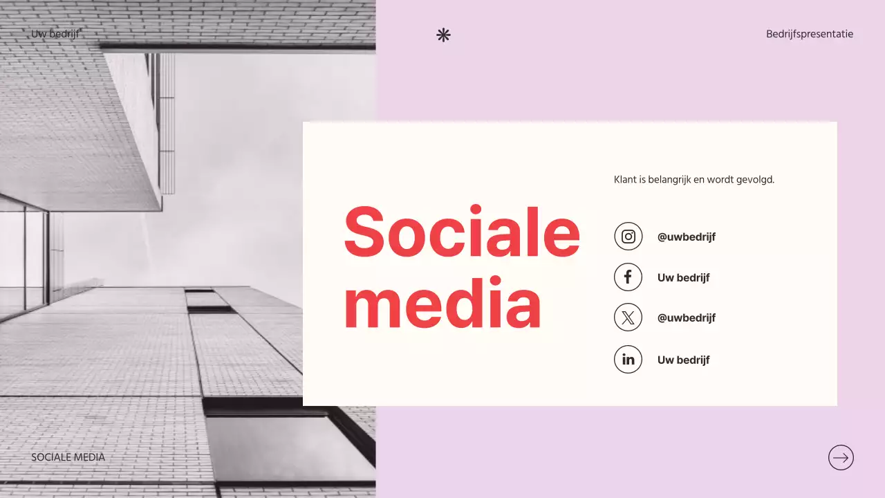 Soft Pink Clean Bedrijfsintroductie