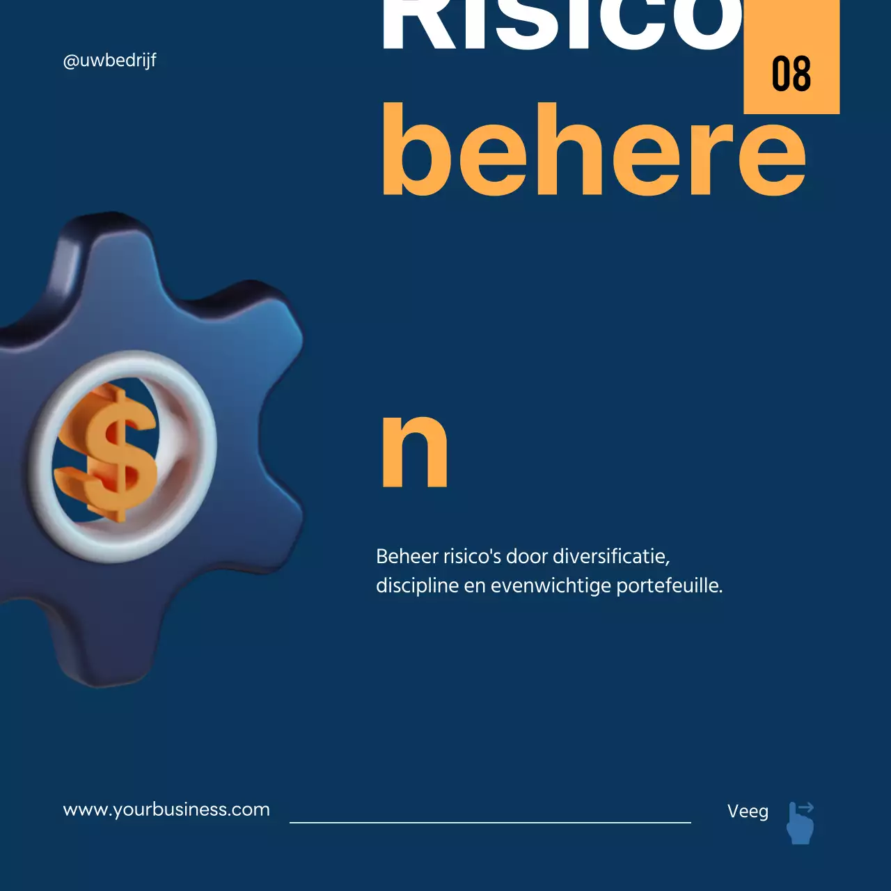 Zwart en Blauw Moderne Investeringsstrategie Gids