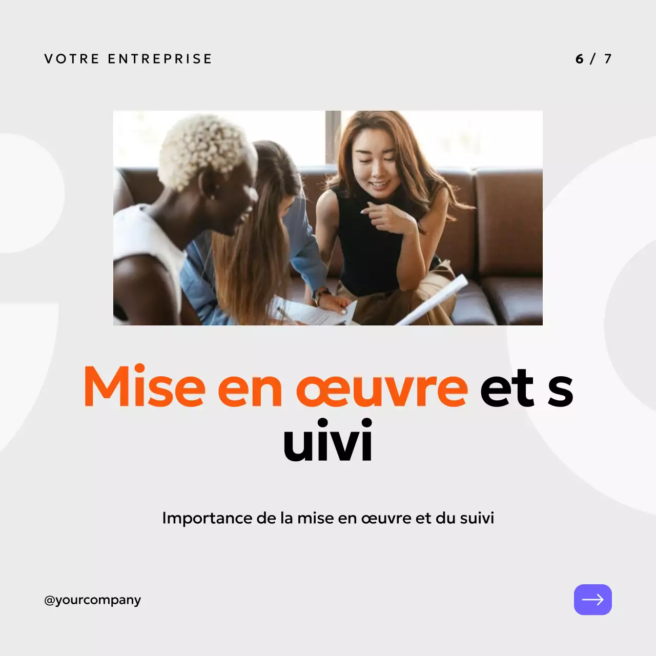 Noir, orange et violet Stratégie simple de planification d'entreprise