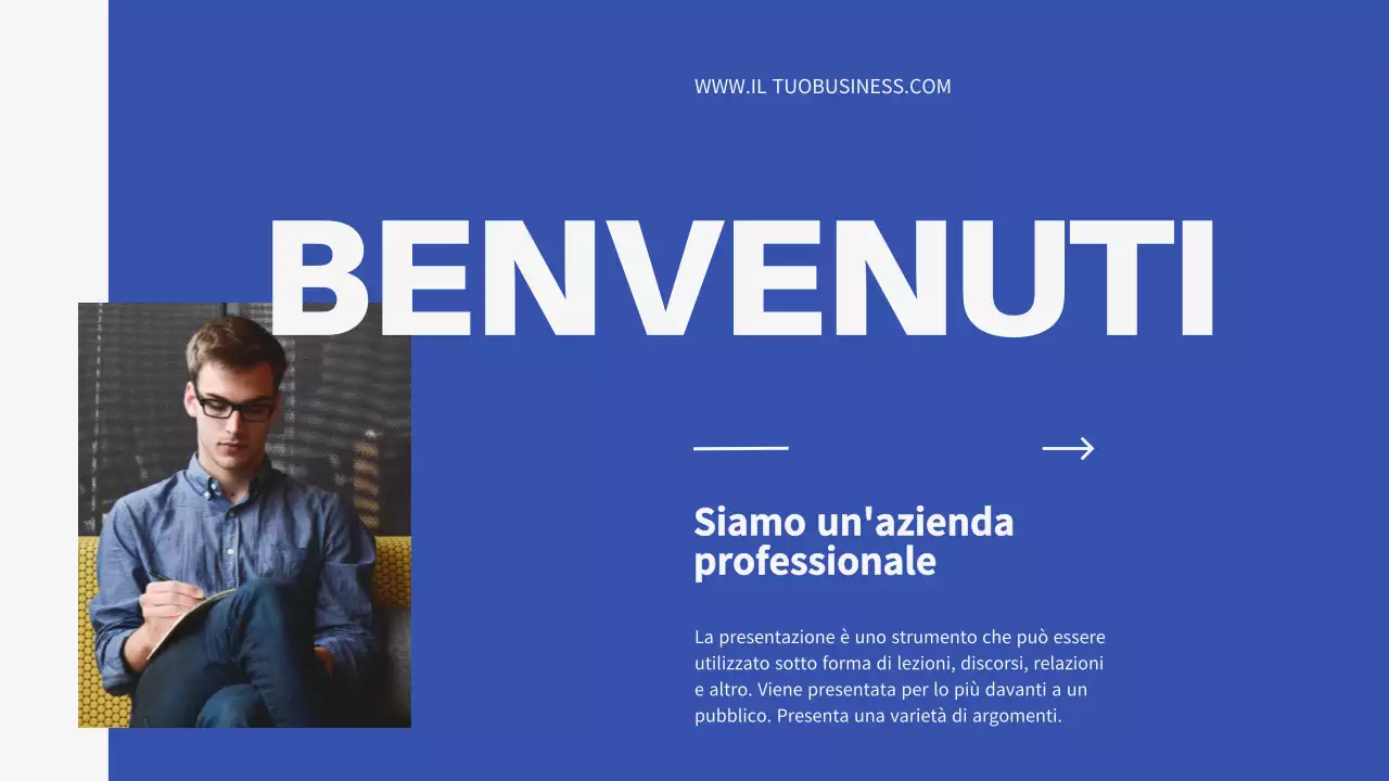 Introduzione dell'azienda Blue Minimal Business
