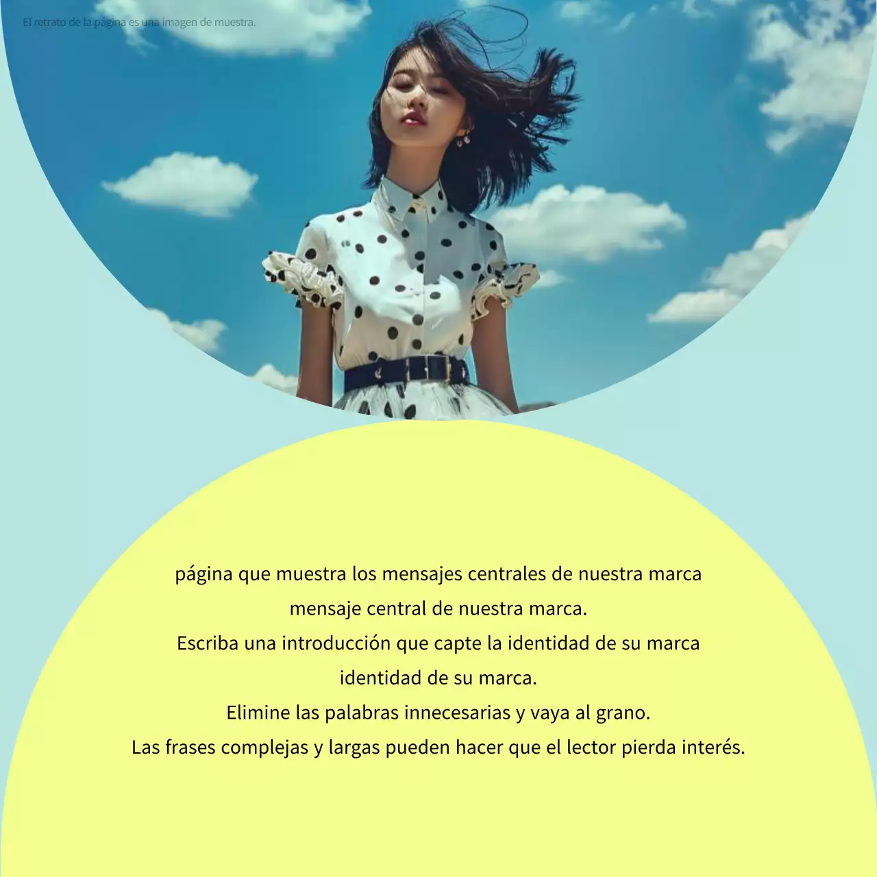 Promociona tu marca en tendencia con amarillo y azul claro