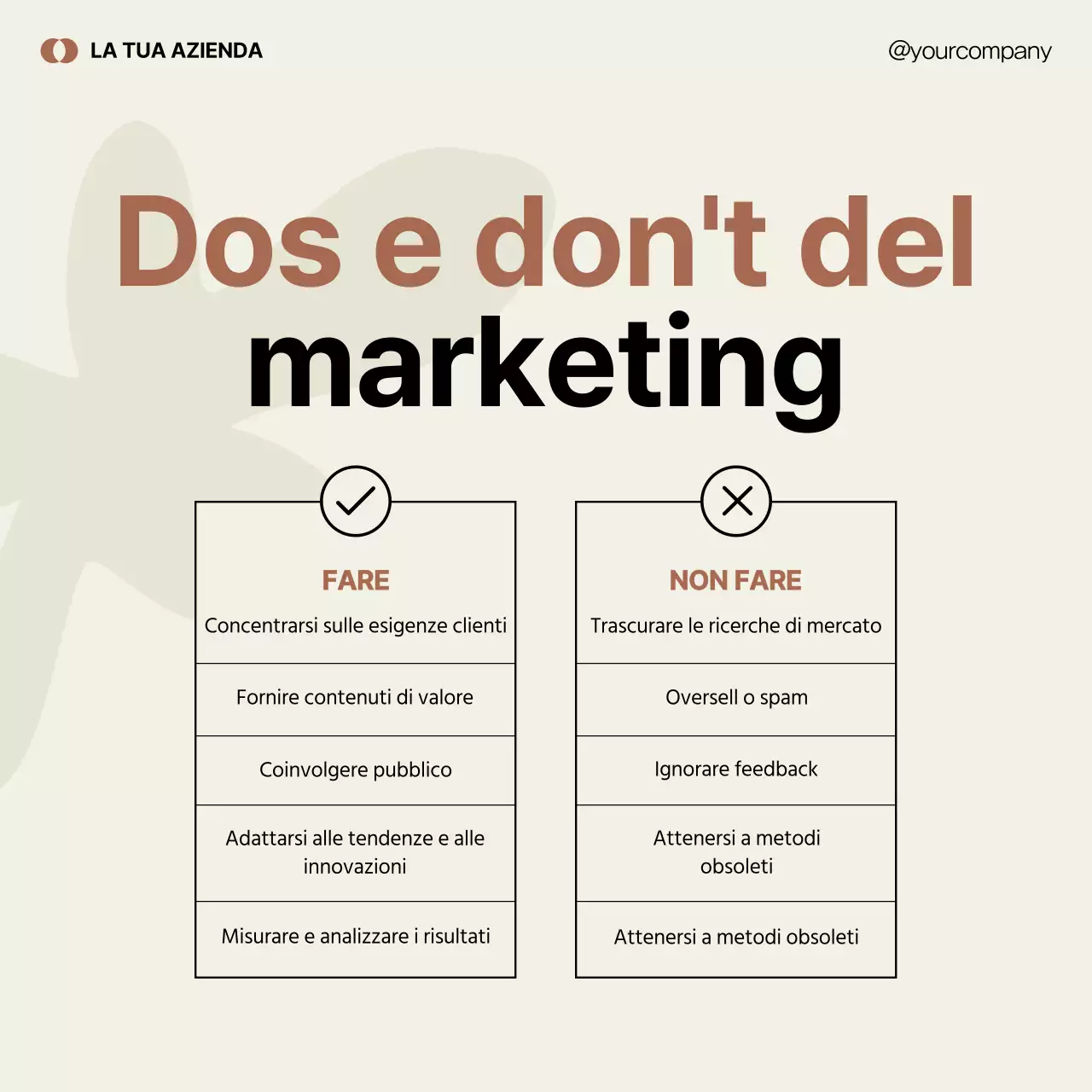 Pubblicità di marketing minimalista in nero e verde