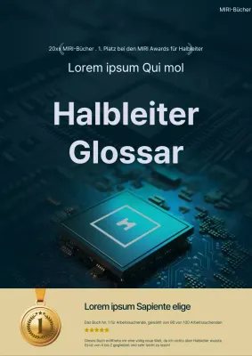 Elegantes Job-Glossar-Cover mit marineblauem Hintergrund