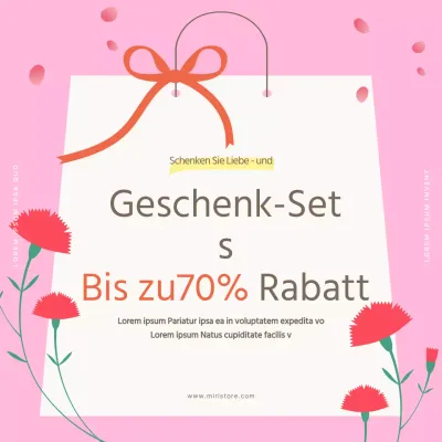 Förderung eines einfachen rosa Geschenksets für den Monat der Familie