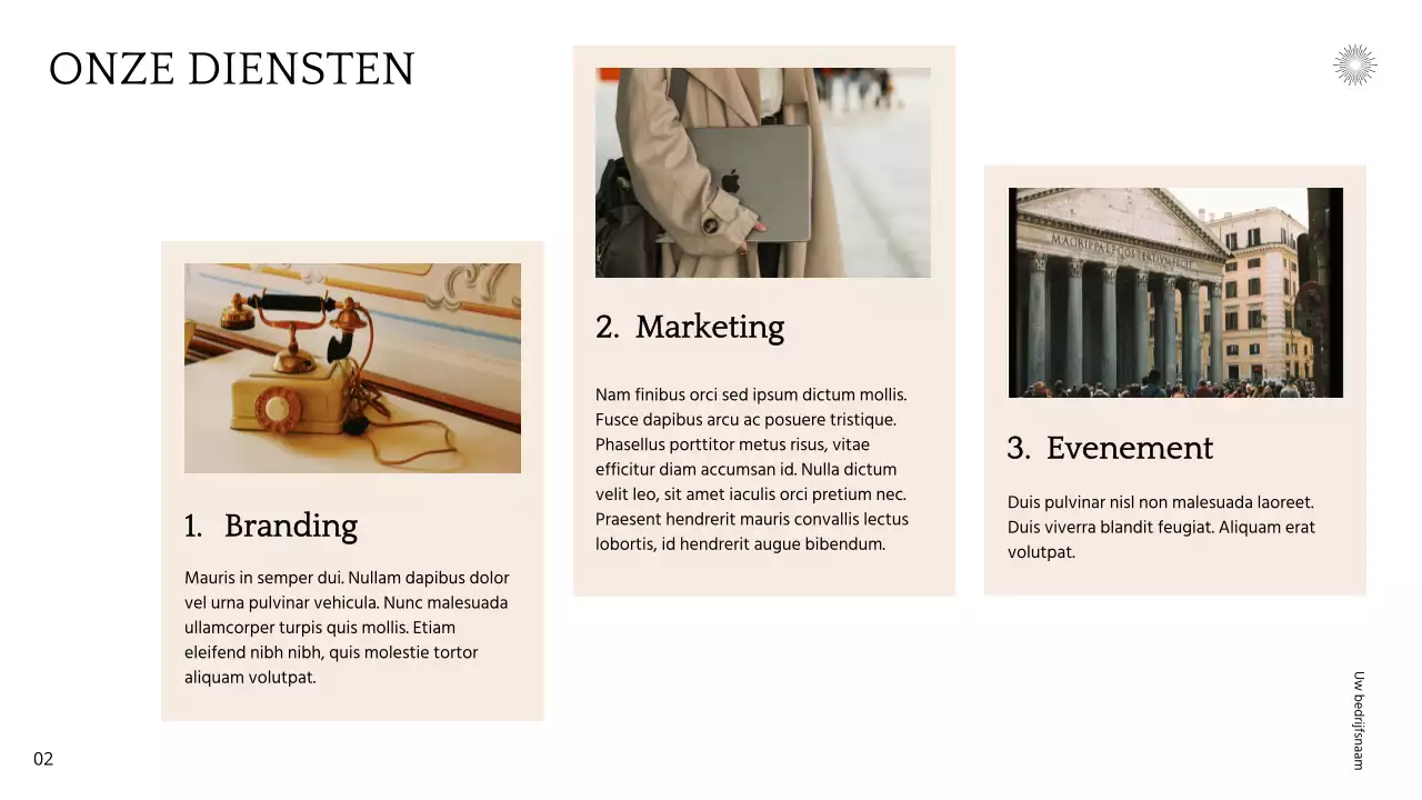 Beige Wit Minimaal Neutraal Toon Bedrijfspresentatie Pitch Deck Strategie