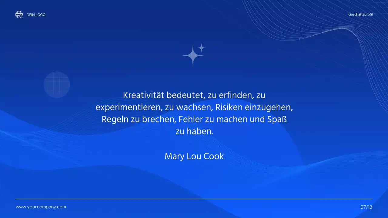 Blue Modern Business Einführung des Unternehmens