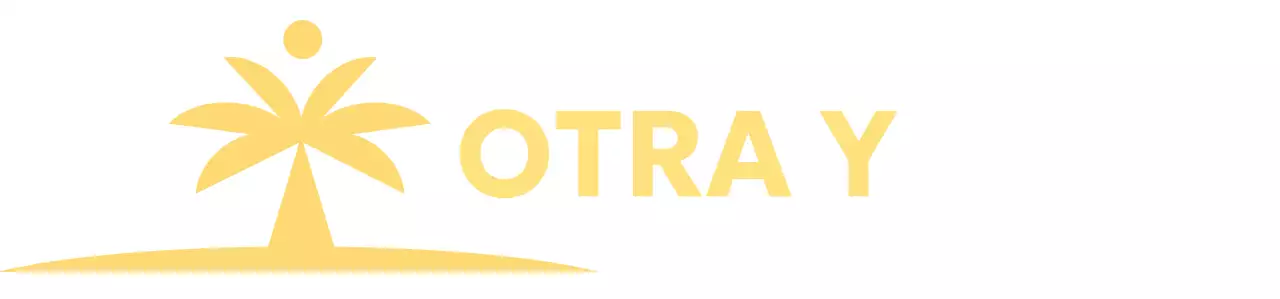 Diseño de papelería con una isla de palmeras