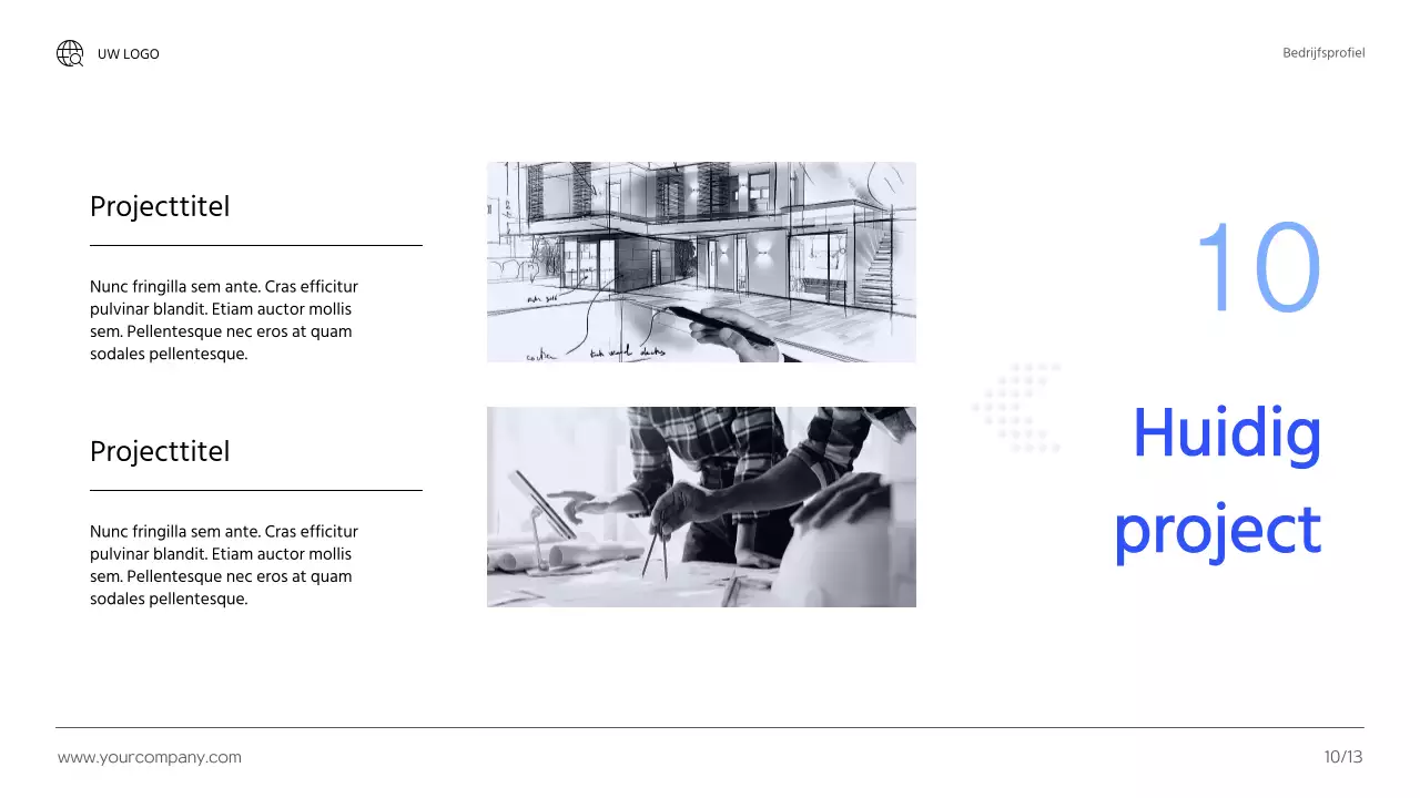 Introductie van Blue Modern Business Company