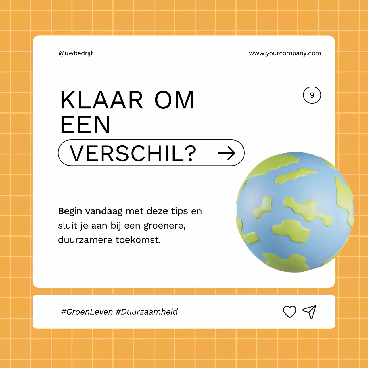 Oranje gids met eenvoudige tips voor groener leven