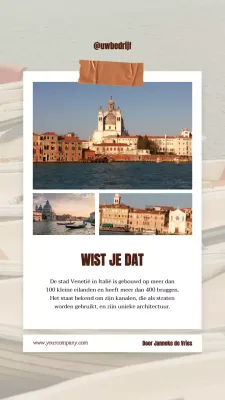 Beige Eenvoudig Venetië Italië Feit Publiciteit