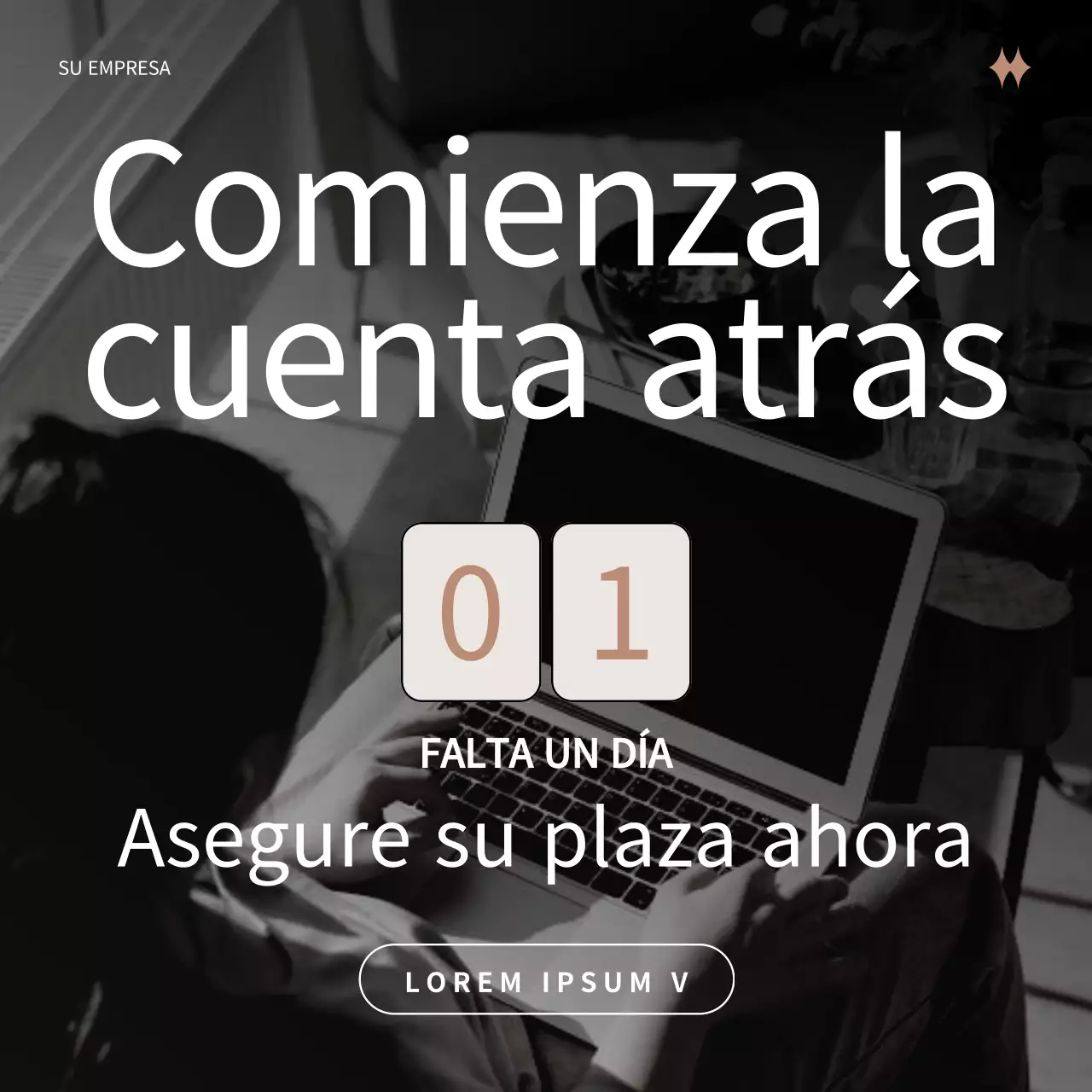 Publicidad moderna de marketing de contenidos en negro y beige