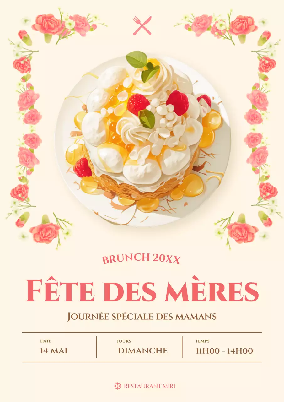 Promouvoir une fête des mères luxueuse en rose et beige