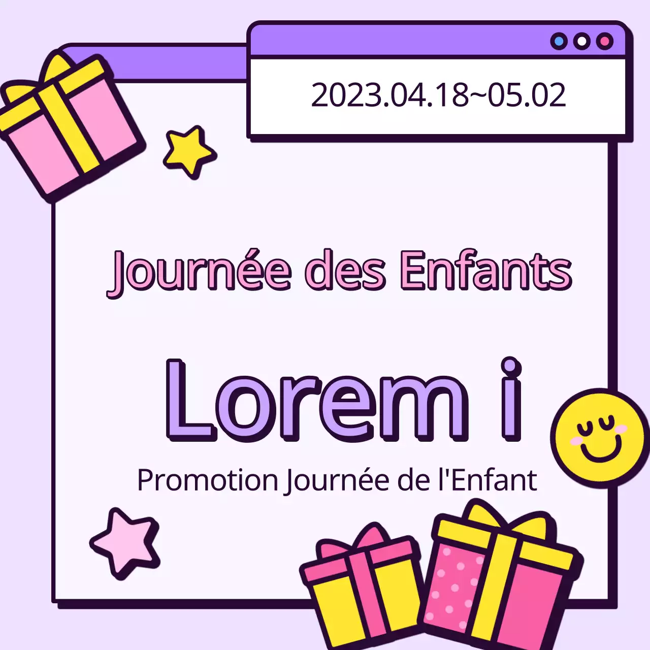 Idées de cadeaux kitsch pour la fête des enfants en violet et rose