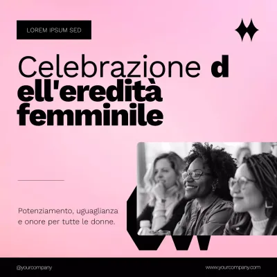 Rosa Semplice Pubblicità del Mese della Storia delle Donne