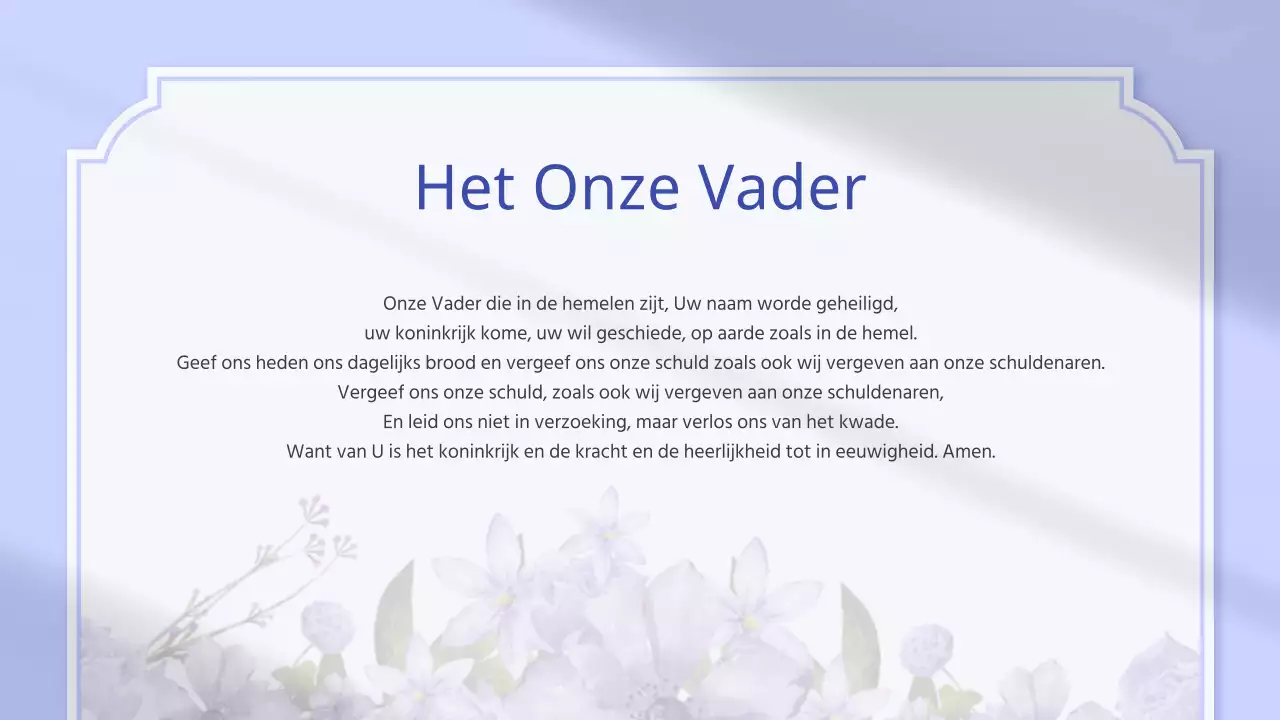De eenvoudige kerkdienstaankondiging van Borah en Lavendel