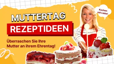 Gelb-Rot Altmodische Muttertags-Rezeptideen Überraschung für Mama