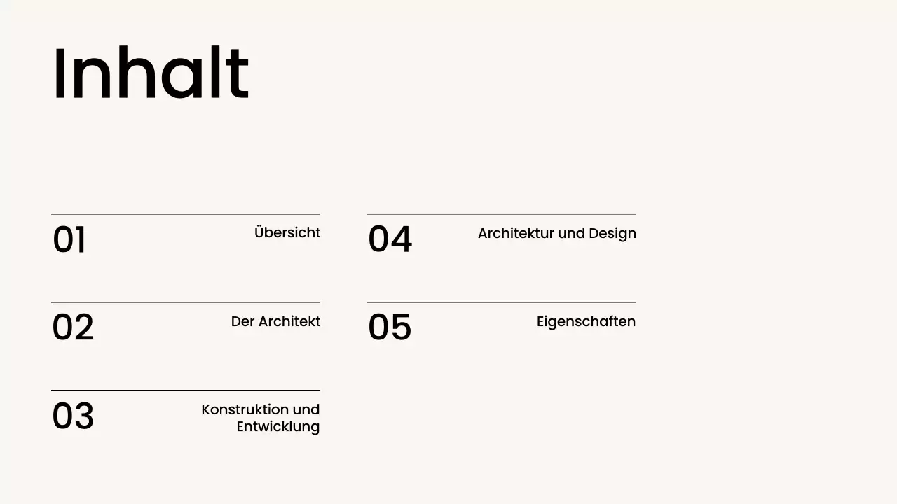 Minimalistischer Architekturbericht in Schwarz und Weiß