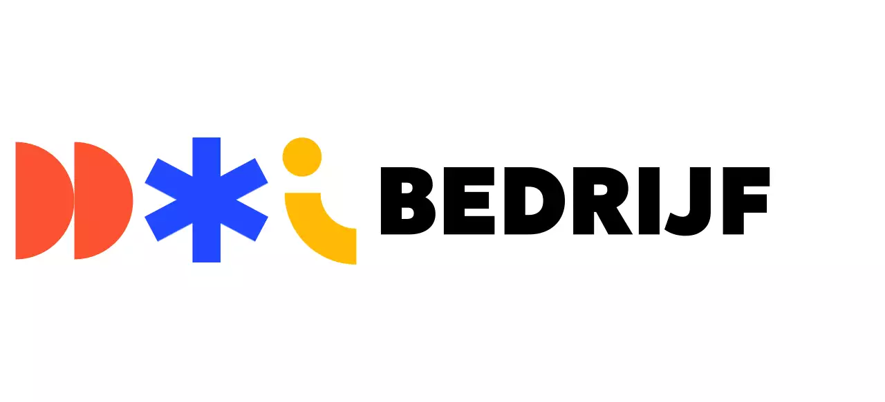 Een kleurrijk institutioneel logo met verschillende vormen