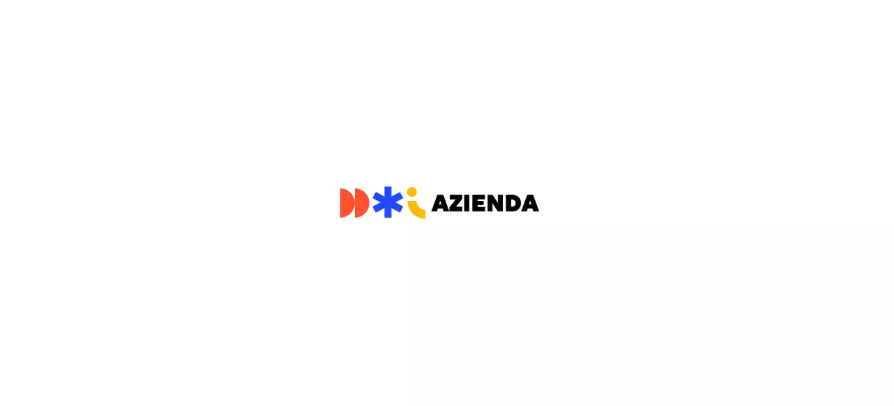 Un logo istituzionale colorato con una varietà di forme